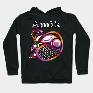 Amik (Beaver) Lesbian Pride Hoodie